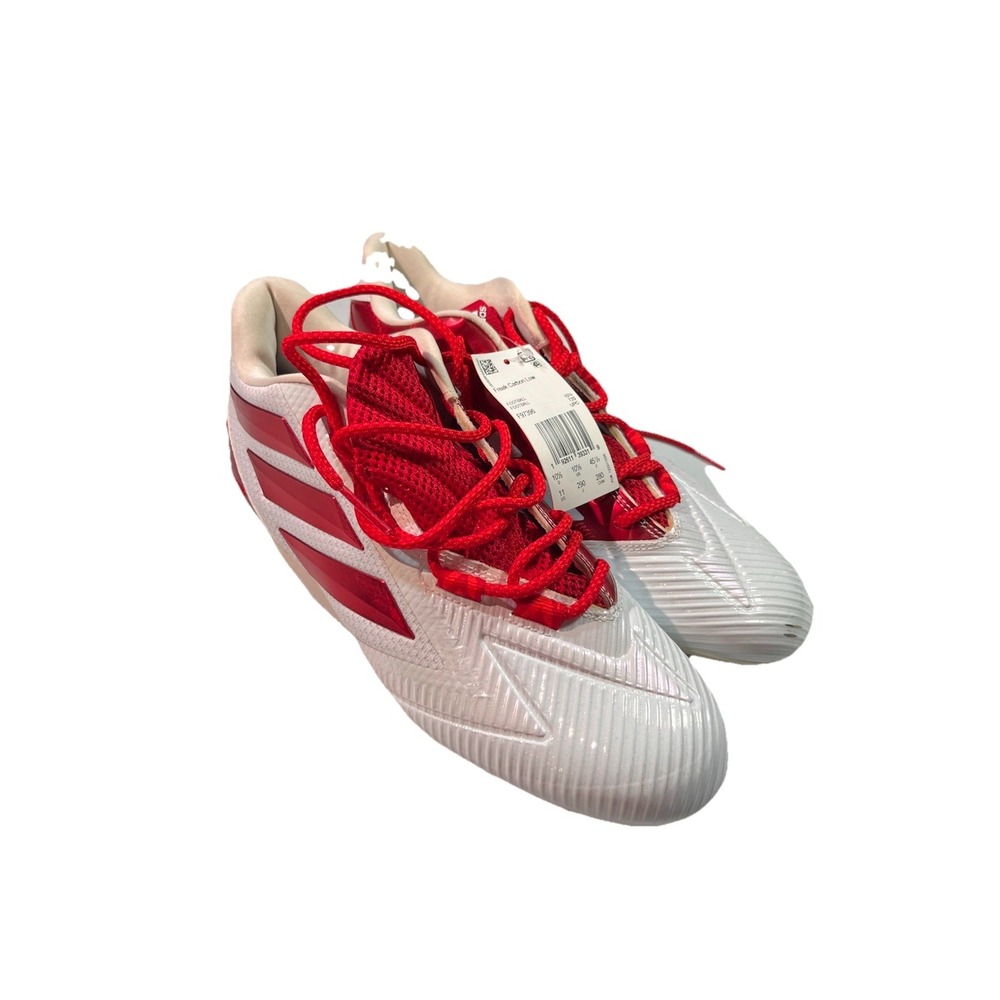 Adidas Mens Freak Carbon Low White/Red Football Cleats Size 11 122211025 F97396